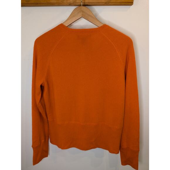 GRAYSON & DUNN Orange Cashmere Cardigan Size L Womens Button Front Sweater - Picture 6 of 8